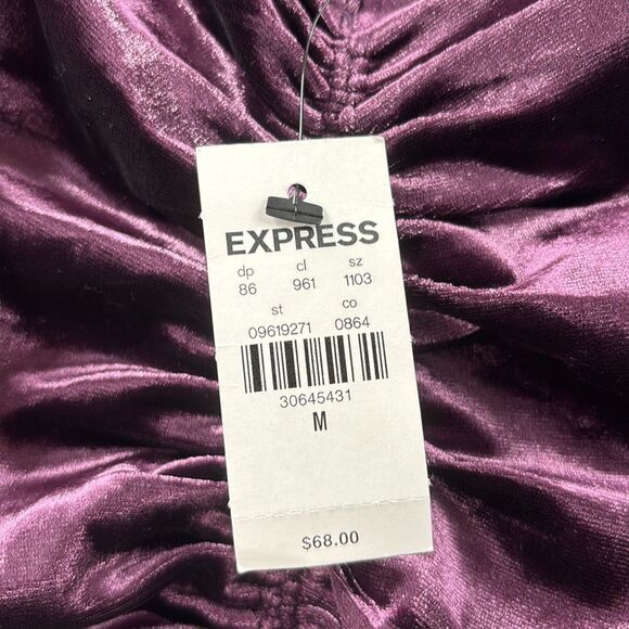 Express Purple Long Sleeve Top Medium New - Picture 6 of 12